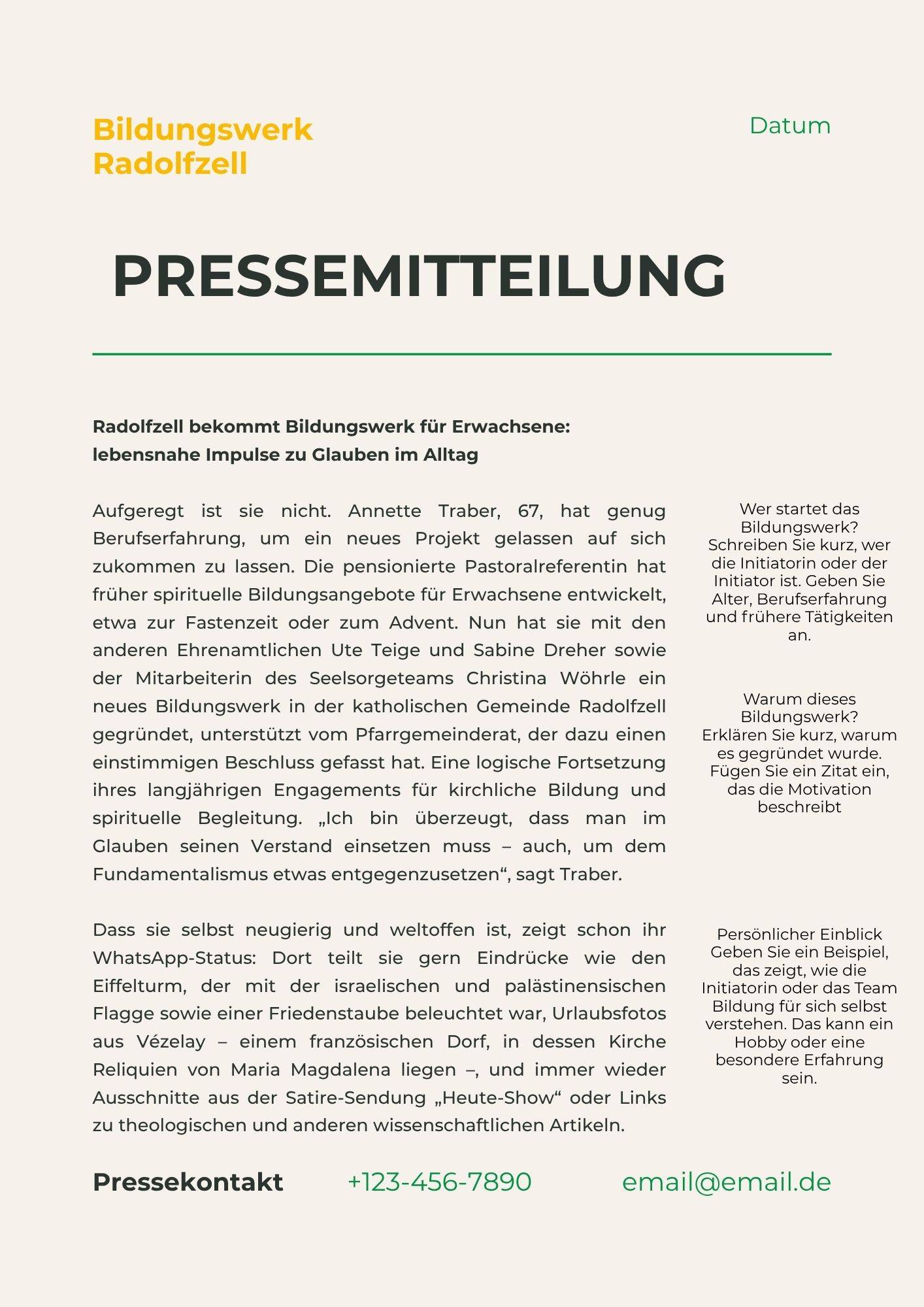 Beispiel-PM Seite 1